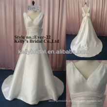 Sexy Fashion design Sweetheart bowknot vestido de noiva de cetim